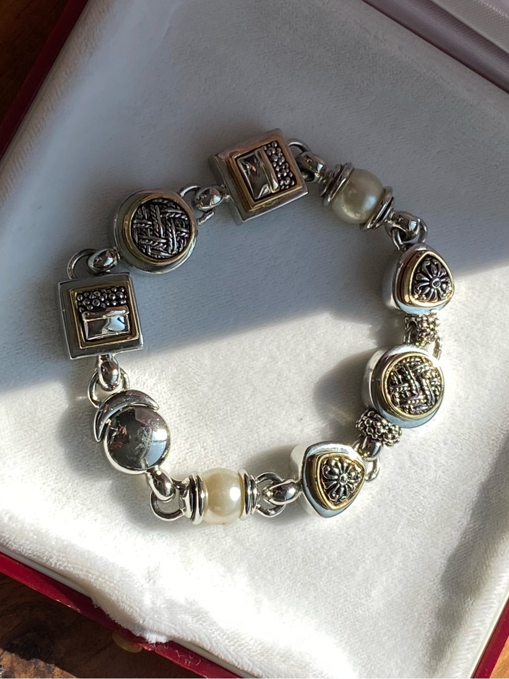 Brighton Heiress Mixed-Link Charm Bracelet.